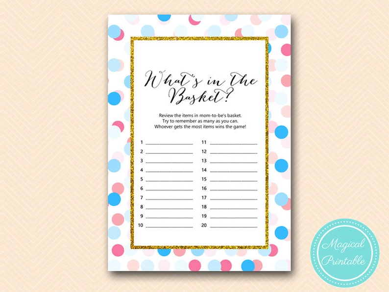 Whats In The Basket Memory Game Baby Shower Game Printable Etsy Whats In The Basket Memory Game Baby Shower Game Printable Etsy