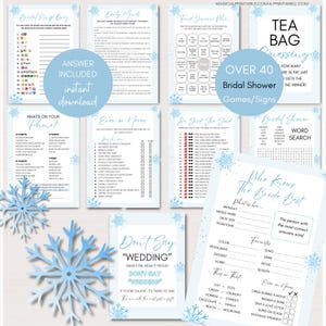 Winter Bridal Shower Game Printable, Snow in Love Bridal Shower, Winter Wedding Shower, December Bridal Shower, Merry Little Bridal, BS847