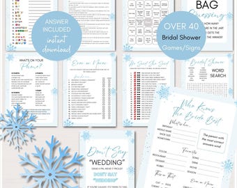 Winter Bridal Shower Game Printable, Snow in Love Bridal Shower, Winter Wedding Shower, December Bridal Shower, Merry Little Bridal, BS847