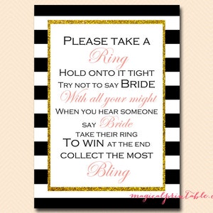 Don't Say Bride, Don't Say a Word, Bridal Shower Game, Printable Game ...