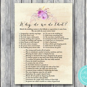 Boho Bridal Shower Game Printable, Bohemian Bridal Shower Games, Purple Floral Bridal Shower, Wedding Shower BS168 image 2