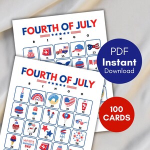 Printable 4th of July bingo, Patriotic Day Bingo, Printable Bingo Cards, Independence Day Bingo Cards, America Bingo, Printable Bingo, bs701