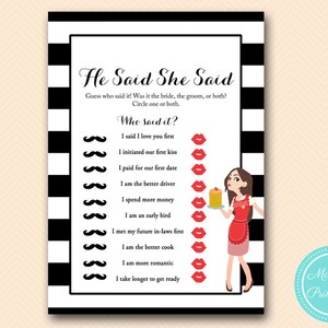 Instant Download, Modern housewife Bridal Shower Game pack, Bachelorette, Wedding Shower BS166 image 4