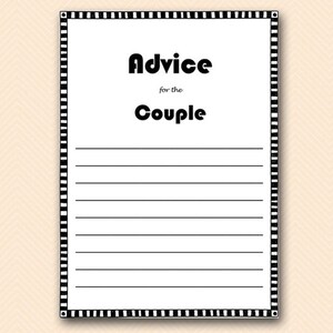 Consejos para el futuro novio, Blanco negro, Juego de ducha de novio moderno, Asado de novio, Juego de ducha de hombre, Juego de despedida de soltero, Juego de ducha de boda BS04 MNS