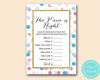 Price is right, baby shower price tag game, Boy or Girl, Gender Reveal Baby Shower Games, Game Printable, Baby Shower Activities TLC430R