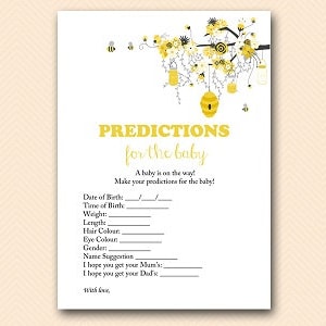 Bee Theme Baby Shower Games Printable, Bumble Bee Baby Shower Games ...