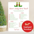 How Jolly Are You Christmas Game, Christmas Party Game, Printable Group Christmas Party Game, Office Christmas Activity TLC659