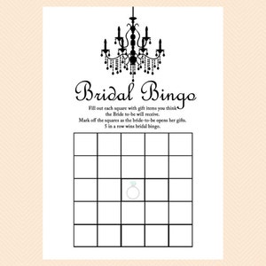 Tarjetas de bingo nupciales, juego de bingo, juego de bingo de artículos de regalo, imprimibles de juegos de despedida de soltera de candelabro, despedida de soltera, juegos de despedida de soltera BS43