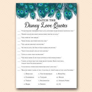 Peacock Bridal Shower Games Package Deal, Download, porn or polish, would they rather, love quote match, movie quote, over or under, BS555 image 2