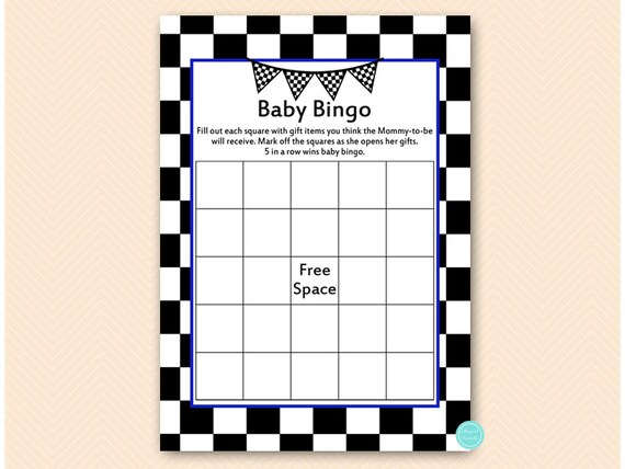 Baby shower bingo items