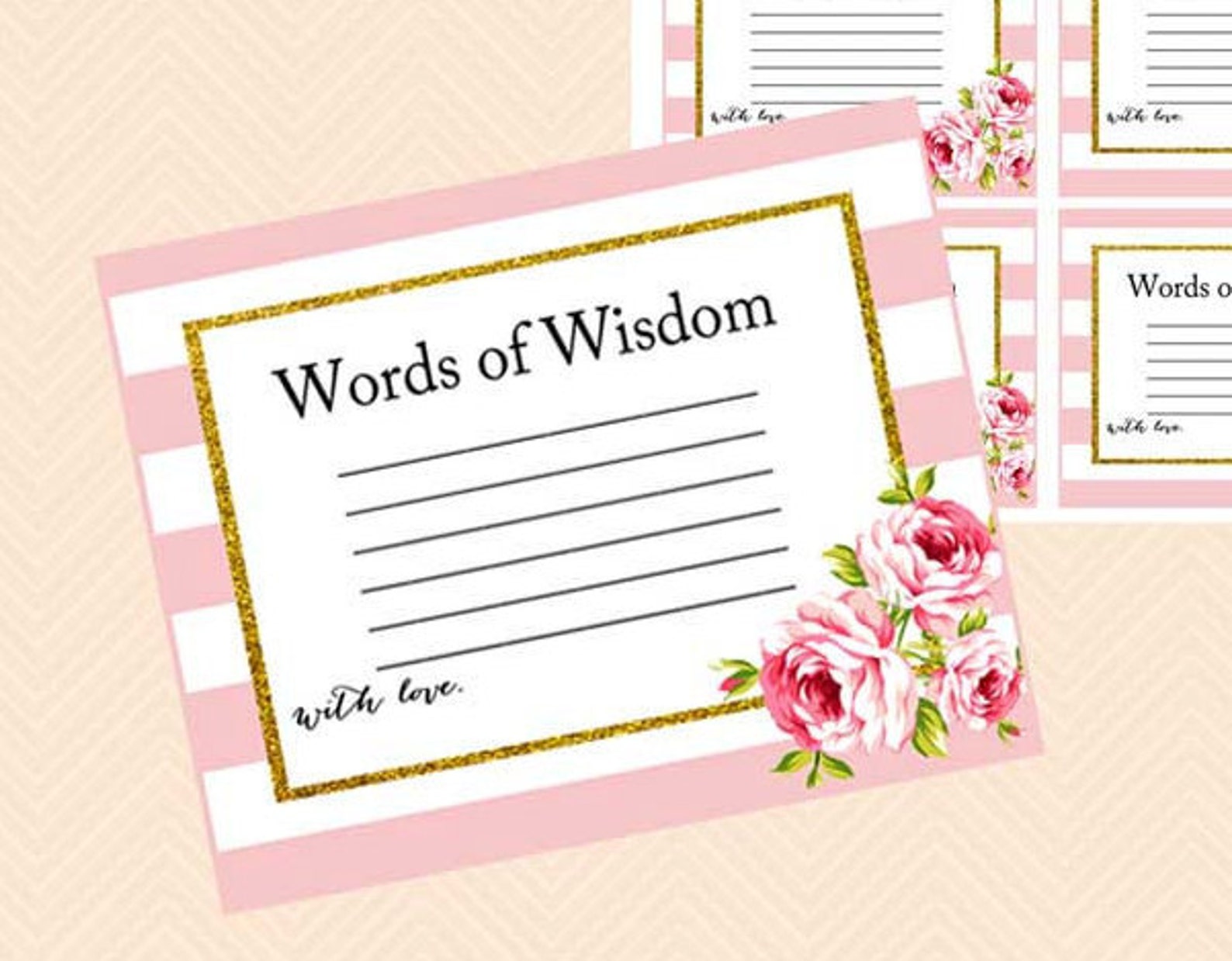 Words of Wisdom Baby Shower Words of Wisdom Baby Shower Etsy