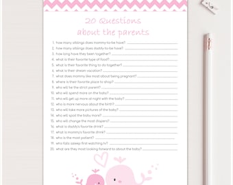 20 X Gioco Per Baby Shower Vero O Falso - Botanicals Design (20 Carte