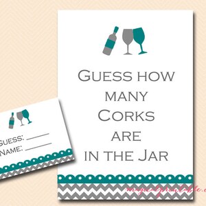 How Many Corks, Guess How Many Corks in the Jar, Wine Theme, Recipe ...