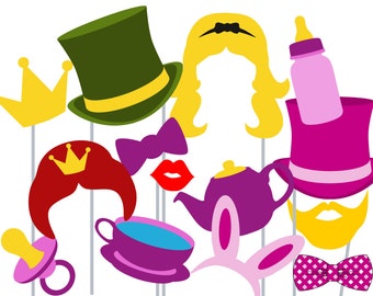 Print Yourself Tea Party Photo Booth Party Props