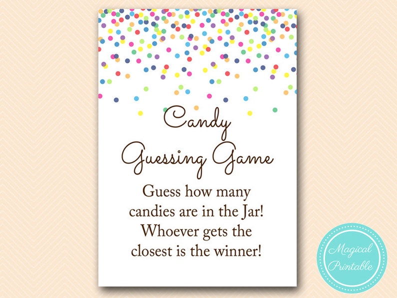 Candy guessing game guess how many in bottle jar baby etsy