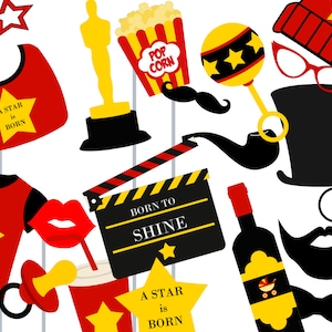 Print Yourself A Star is Born Baby Shower Photo Booth Party Props