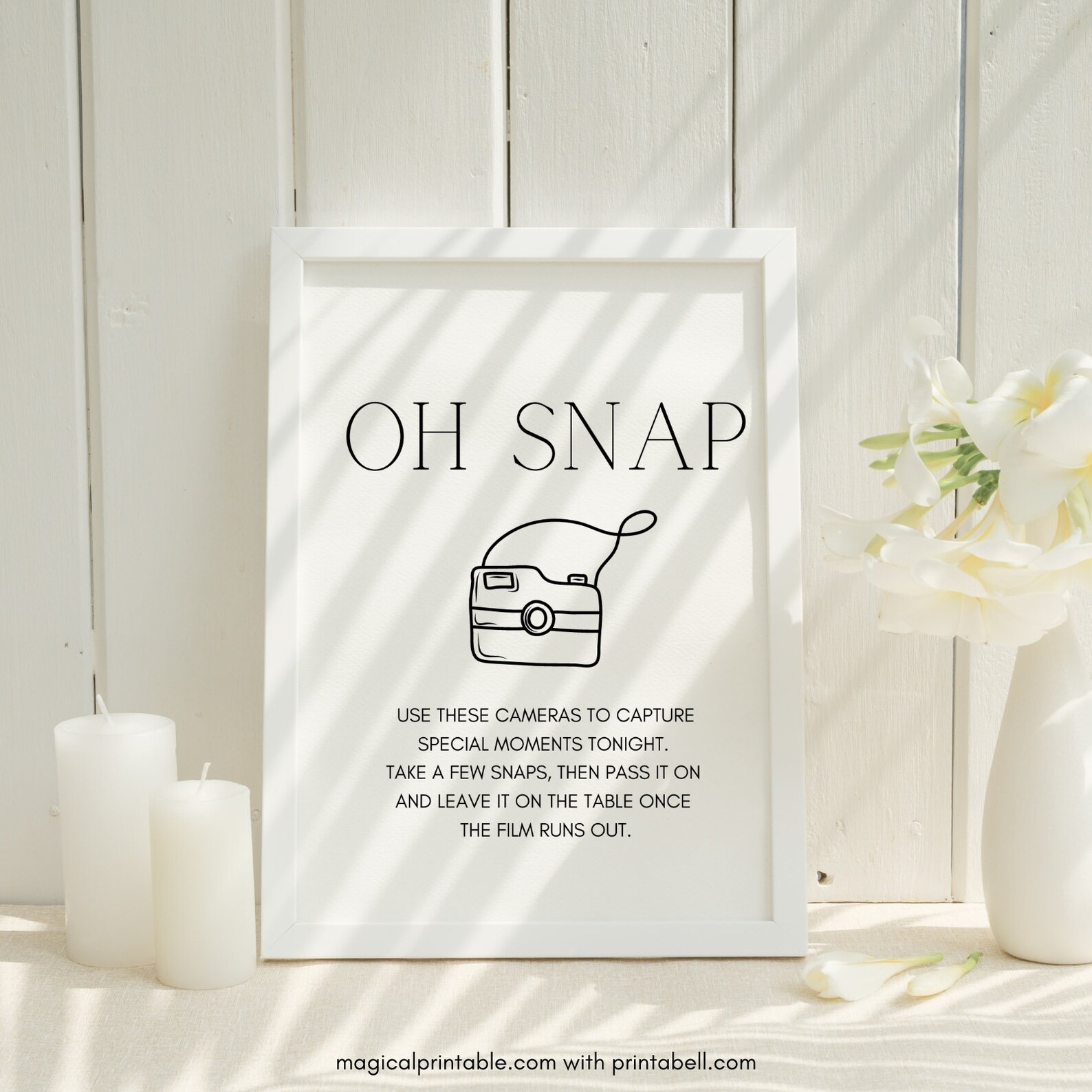 Disposable Camera Sign Minimalist Wedding Decoration Modern Etsy