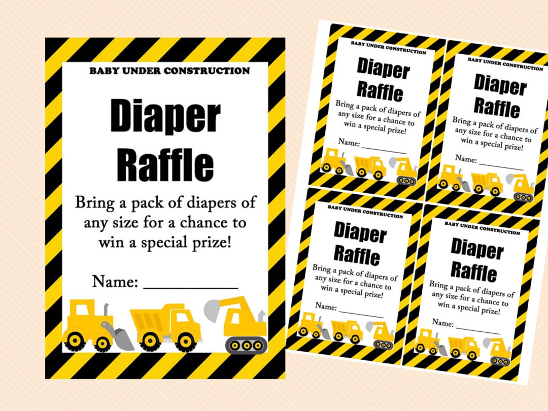 Diaper Raffle Infocard Diaper Raffle Ticket, Diaper Raffle Card, Diaper Raffle Printable ...