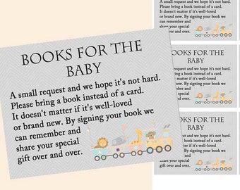 Bring a book insert, Bring a book instead, bring a book baby shower, Jungle, Safari, Animal, Zoo Animal baby shower games, kite TLC54