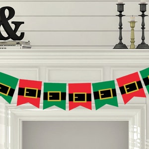 Weihnachtsfeier Banner, Weihnachtsmann Banner, Weihnachtsmann Banner, druckbare Banner, Weihnachtsdekorationen PNN15