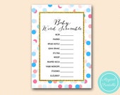 Scramble, baby word scramble game, unscramble, Boy or Girl, Gender Reveal Baby Shower Games, Game Printable, Baby Shower Activities TLC430R Il_170x135