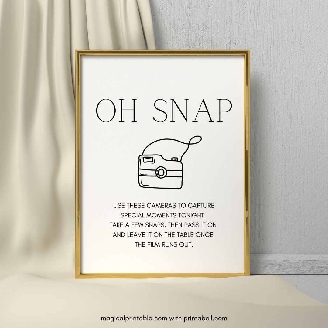 Disposable Camera Sign, Minimalist Wedding Decoration, Modern Wedding Sign, Modern Baby Shower