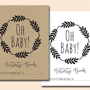 Libro di attività e colorazione per bambini Baby Shower, colorazione Baby Shower, giochi Baby Shower per bambini, foglio da colorare stampabile, tavolo per bambini, TLC662