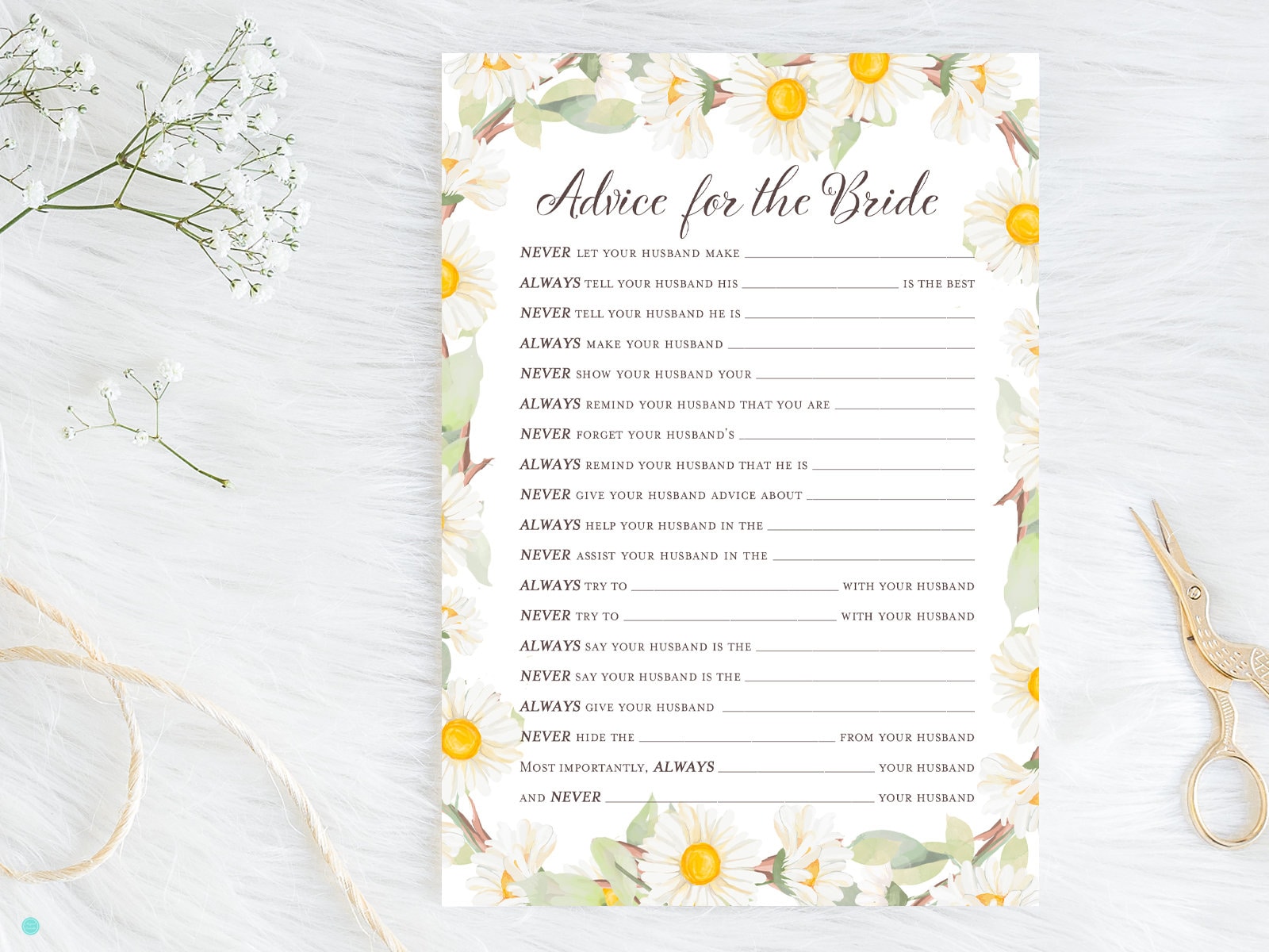 EXW Bridal Shower Advice Cards - Minimalist Green Party Game (30pcs) - View #12
