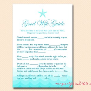 Beach Bridal Shower Game Printable, Nautical Bridal Shower Games, Beach ...