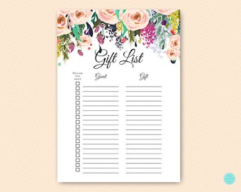shower gift list etsy gift tracker