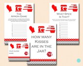 Red Retro Kitchen Shower Games Package, Bridal Brunch Games, Instant Download, name that spice, apron game, how many, BS76 Il_170x135