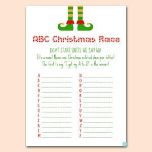 Christmas Game, Xmas Item Race Game, Christmas Family Game, Christmas Party Games, Holiday Party Printable Games, Instant Download TLC659