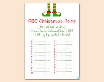 Christmas Game, Xmas Item Race Game, Christmas Family Game, Christmas Party Games, Holiday Party Printable Games, Instant Download TLC659