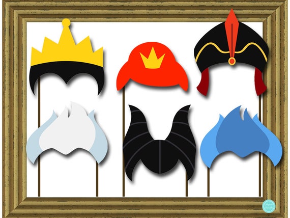 Print Yourself Fairytale villains Party Photobooth, Props Printable, Photobooth Props, Fairytale Party Photo Booth, DIY photobooth PB111 Il_570xn
