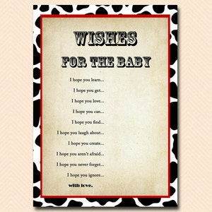 wensen voor de baby, baby kaarten, baby wensen, cowgirl, Cowboy Baby Shower Spelletjes, Western, boerderij dieren Baby douche Games TLC58 te wensen