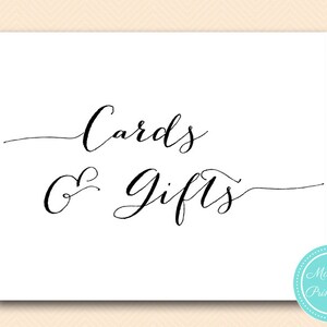 Cards and gifts sign, thank you sign, wedding thank you sign, Instant Download, Wedding decoration signs SN38