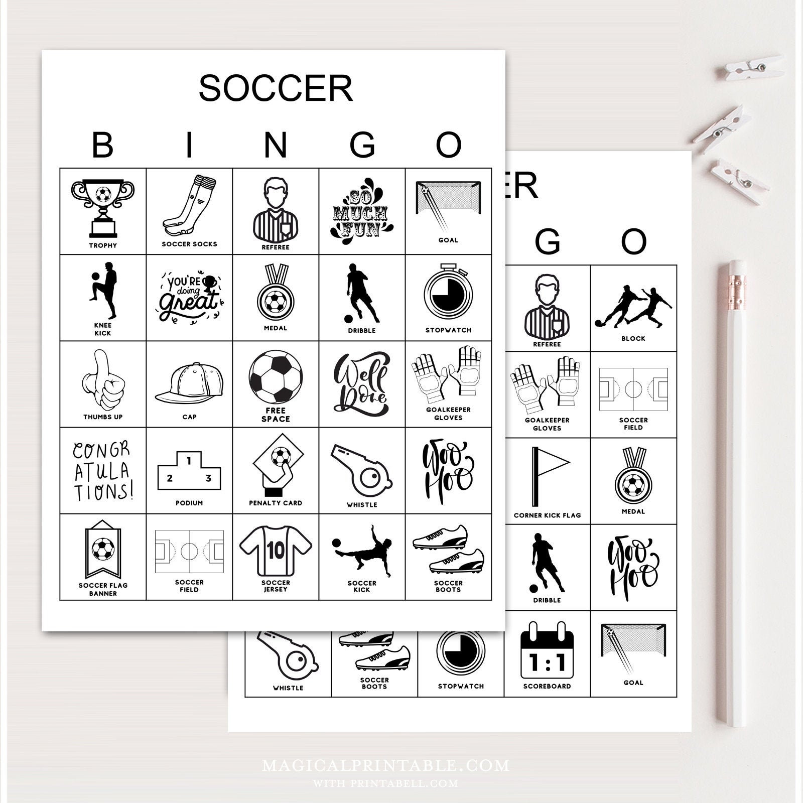 MLS Soccer Bingo Game Printable DIY Party Mom