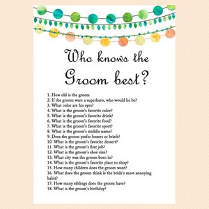 Wer kennt die Braut am besten, wer kennt den Bräutigam am besten, grün, Emerald Bridal Shower Game Printables, Bachelorette, Wedding Shower Games BS45