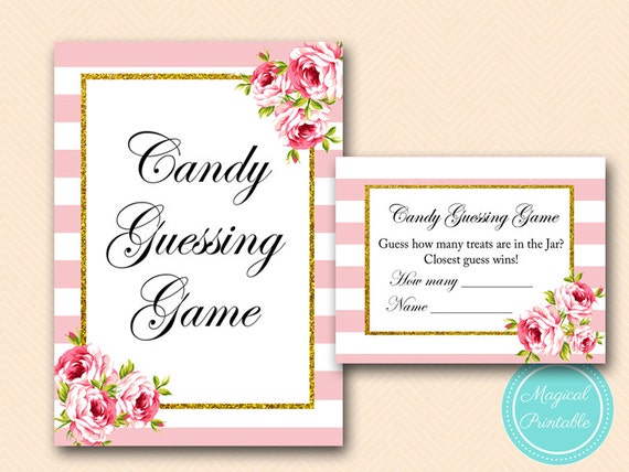 Candy Guessing Game How Many Candy In A Jar Counting Game Etsy