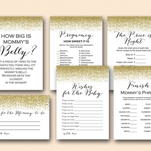 Gold Baby Shower Game Printable, Game Package, Instant Download, Gold Baby Shower Games, Coed baby shower games TLC87