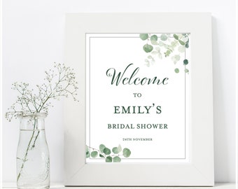 CUSTOM Sign, Countdown to Wedding Sign, Days until Wedding, Greenery Wedding, Eucalyptus Wedding, Eucalyptus Bridal Shower, BS699 TLC699