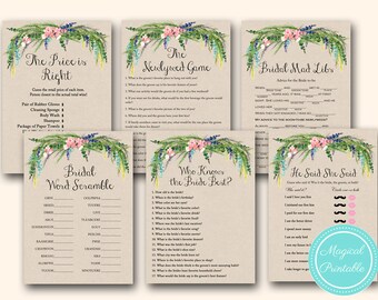 Instant Download, Luau Bridal Shower Game, Hawaiian, Spring, Wedding Shower BS169