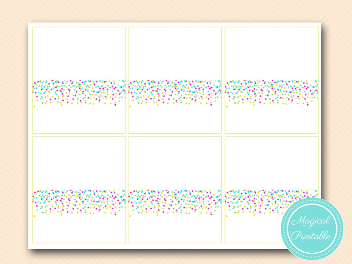 Printable Labels Cards Colorful Bridal Shower Labels Baby | Etsy
