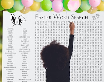Giant Easter Word Search Game, Printable Easter Word Search,  36x48 Instant Download Word Search, Giant Word Search, Easter Lawn Game TLC727