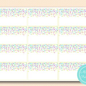 Printable Labels Cards Colorful Bridal Shower Labels Baby | Etsy