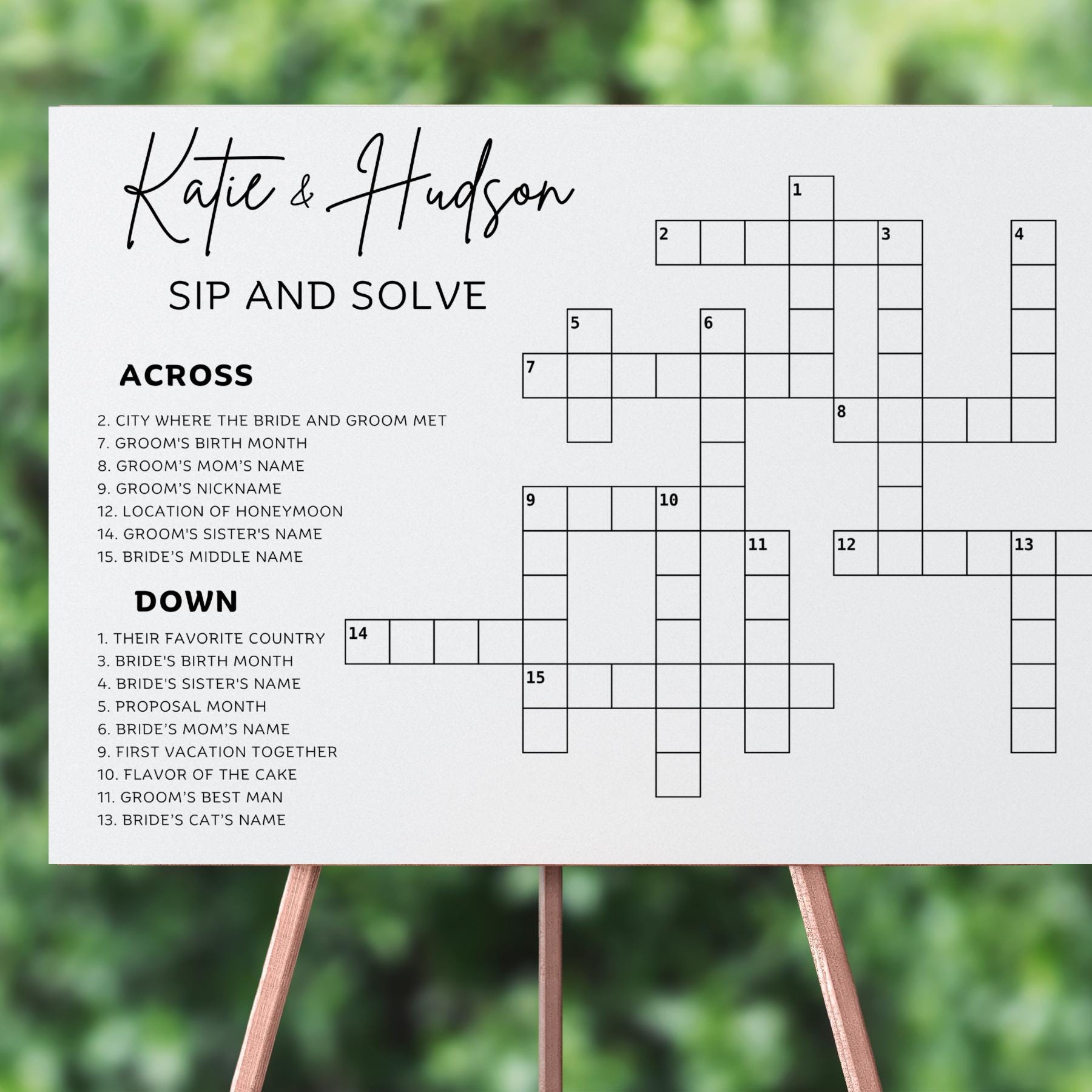 Birthday Crossword Puzzle