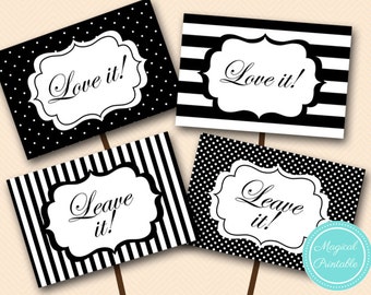 Love it or Leave it dress shopping sign, instant download, love it dress paddle, wedding dress shopping signs, PNN04