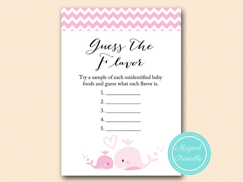 Guess the flavor baby food game guessing game baby Girl Etsy