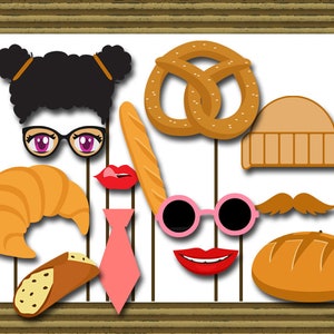 Print Yourself Bakery Photobooth Props, Baking Baby Shower Photo Booth, Bakery and Pastry Party Props, Printable Props, DIY photobooth PB115