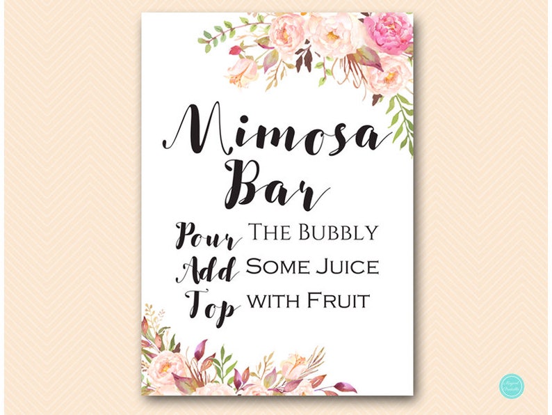 Boho Floral Mimosa Bar Indication, Mimosa Bar Printable, Bubbly Bar Indicator, Mimosa Signal, Mimosa Bar, Bridal Shower Decoration Signs and symptoms BS546 TLc546 photograph regarding Mimosa Bar Sign Printable named Boho Floral Mimosa Bar Signal, Mimosa Bar Printable, Bubbly Bar Indication, Mimosa Signal, Mimosa Bar, Bridal Shower Decoration Indications BS546 TLc546
